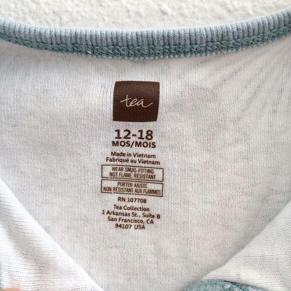 TEA COLLECTION Footed Zip Front Baby Romper Size 12-18 Months - Picture 7 of 9